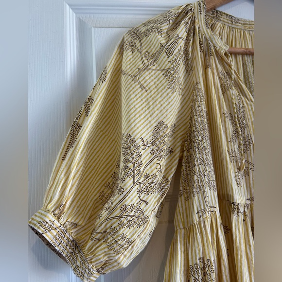 Matta Katia Trees Midi Tiered Dress in Water Print - Picture 4 of 7